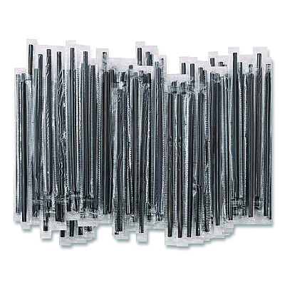 Berkley Square Wrapped Polypropylene Stirrers, 5.5", Black, 500/Box (BEP90209)