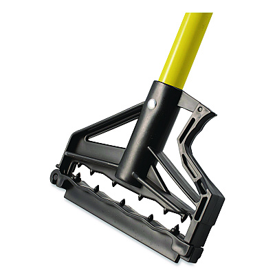 Carlisle Sparta Spectrum Quik-Release Fiberglass Mop Handle, 1" dia x 60", Yellow (4166404)