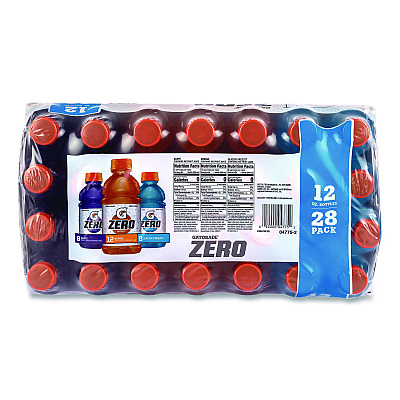 Gatorade Zero Variety Pack, Assorted Flavors, 12 oz Bottle, 28/Carton (22002527)