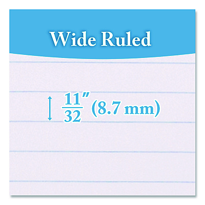 BAZIC Spiral Notebooks, 1-Subject, Wide/Legal Rule, Randomly Assorted Cover Color, (70) 10.5 x 8 Sheets (538)