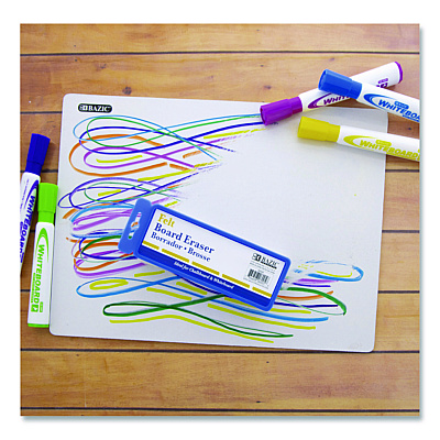 Whiteboard and Chalkboard Eraser, 5" x 2" x 1", White (6005)