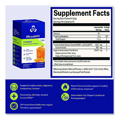 Blueshift Variety Pack Drink Mix, Assorted Flavors, Individual Packets, 10/Pack. 4 Packs/Carton (60004169)