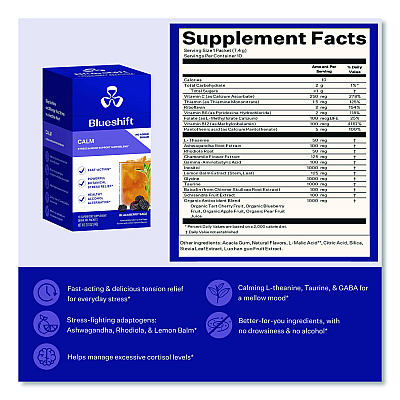 Blueshift Variety Pack Drink Mix, Assorted Flavors, Individual Packets, 10/Pack. 4 Packs/Carton (60004169)