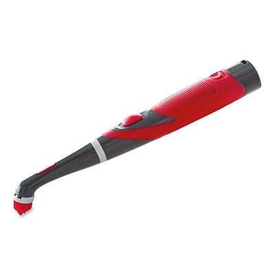 Rubbermaid Reveal Power Scrubber, Red/White Nylon Bristles, 1.73" Brush, Red Plastic Handle (2057486)