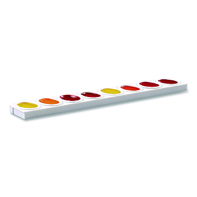 Prang Refillable Oval Watercolor Tray, White, 12/Pack (X00825)