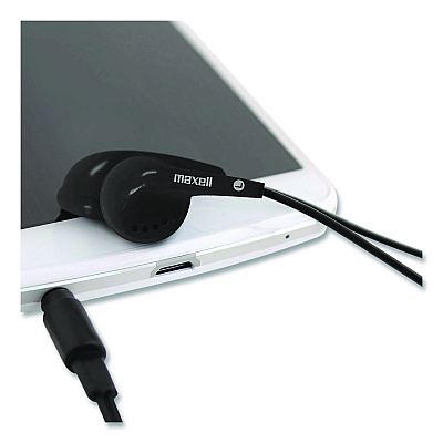 Maxell EB95 Wired Earbuds with Mic, Black (199846)