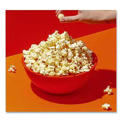 LesserEvil Snack Organic No Cheese Cheesiness Popcorn, Cheese, 0.88 oz Bag, 18/Carton (LSN00862)