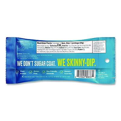 SkinnyDipped Dark Chocolate Covered Almonds, 1.2 oz Bags, 10/Box (EDT00837)
