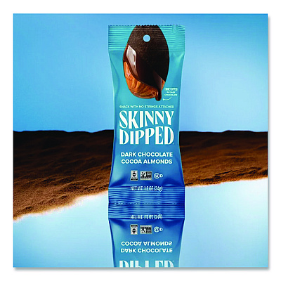 SkinnyDipped Dark Chocolate Covered Almonds, 1.2 oz Bags, 10/Box (EDT00837)