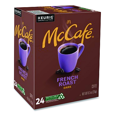 McCafe French Roast K-Cup, 24/Box, 4 Boxes/Carton (7466CT)