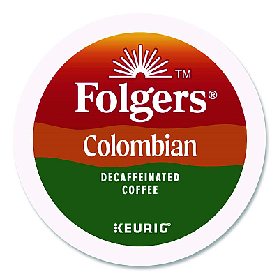 Folgers Colombian Decaf K-Cups, 24/ Box, 4 Boxes/Carton (0570CT)