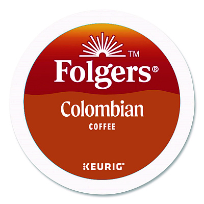 Folgers 100% Colombian Coffee K-Cups, 24/Box, 4 Boxes/Carton (6659CT)