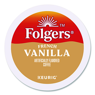 Folgers French Vanilla Coffee K-Cups, French Vanilla, 24/Box, 4 Boxes/Carton (6661CT)