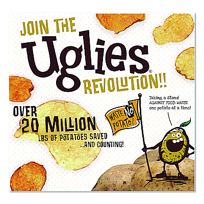 Uglies Kettle Potato Chips, Sea Salt, 2 oz Bags, 24/Carton (DFN26102)