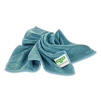 Unger SmartColor MicroWipes 4000, Heavy-Duty, Microfiber, 16 x 15, Blue, 10/Pack (MF40B)