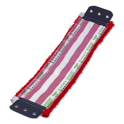 Unger SmartColor MicroMop 7.0, 16", Red/White, 5/Carton (MD40RCT)
