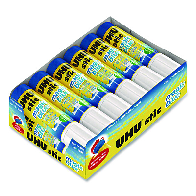 Staedtler Glue Stick, 21 g, Applies Blue, Dries Clear, 12/Pack (9U9960202)