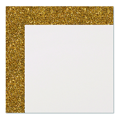 Royal Brites Glitter Poster Board, 22" x 28", Heavyweight, White with Gold Border, 25/Pack (24448M)