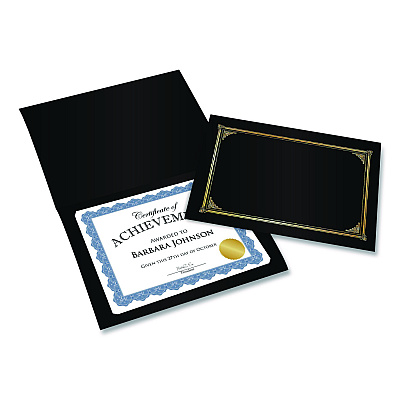 Geographics Award Certificates, 8.5 x 11, White with Braided Blue Border, 25/Pack (40725OD)