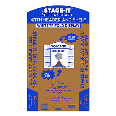Royal Brites Stage It Display Board, 37" x 44", 1-Ply, Corrugate, White, 5/Pack (27146)