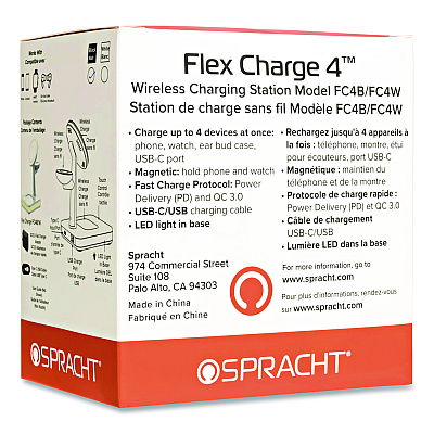 Spracht Flex Charge 4, USB-C, White (FC4W)
