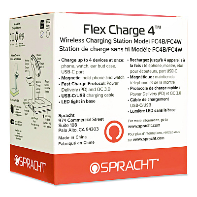 Spracht Flex Charge 4, USB-C, Black (FC4B)