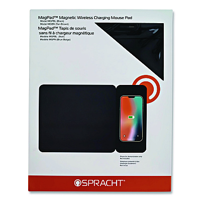 Spracht MagPad Charger and Mouse Pad, Black (MGPBK)