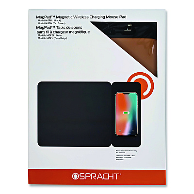 Spracht MagPad Charger and Mouse Pad, Brown (MGPBN)