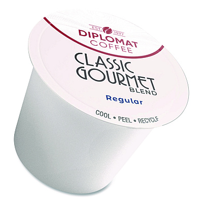 Diplomat Coffee Classic Gourmet DC-Cup, 10 g, 96/Carton (CDCCUPCG9610)