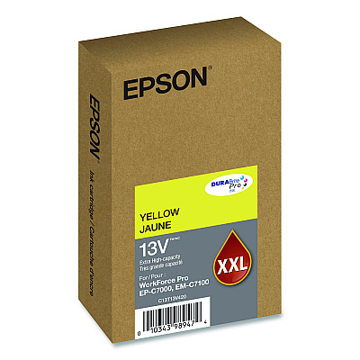 Epson T13V420 (T13V) DURABrite Pro Extra High-Yield Ink, 8,000 Page-Yield, Yellow