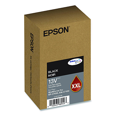 Epson T13V120 (T13V) DURABrite Pro Extra High-Yield Ink, 11,500 Page-Yield, Black