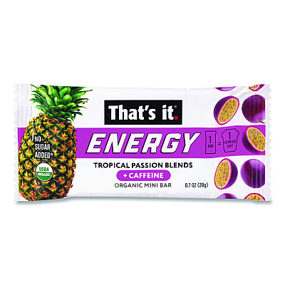 Thats it Organic Energy Bars, Tropical Passion Blend, 0.7 oz Bar, 36/Box (22002519)
