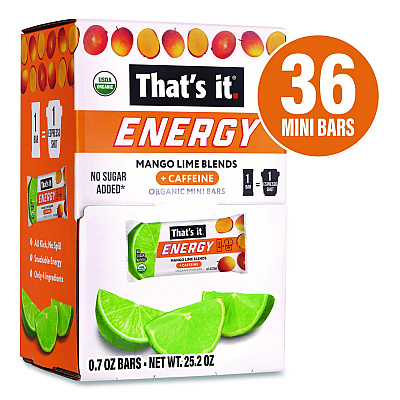 Thats it Organic Energy Bars, Mango Lime, 0.7 oz Bar, 36/Box (22002520)