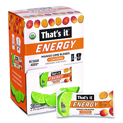 Thats it Organic Energy Bars, Mango Lime, 0.7 oz Bar, 36/Box (22002520)