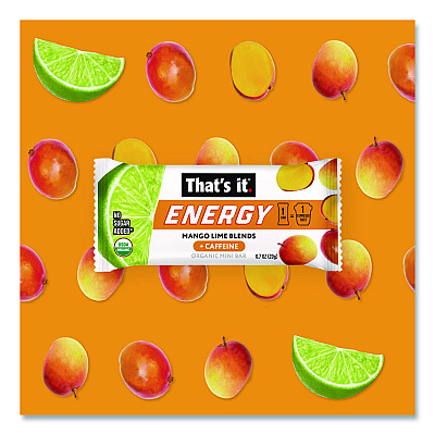 Thats it Organic Energy Bars, Mango Lime, 0.7 oz Bar, 36/Box (22002520)