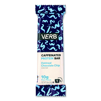 VERB Energy Caffeinated Protein Bar, Oatmeal Chocolate Chip, 1.8 oz Bar, 12/Box (22002523)
