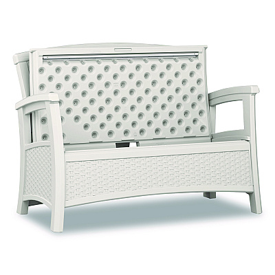 Suncast Elements Loveseat with Storage, 47" x 29.75" x 35.5", Ice Cube (BMWB5000CB)
