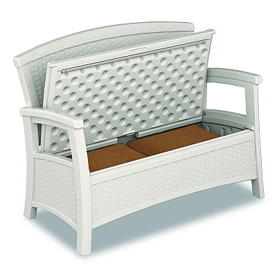 Suncast Elements Loveseat with Storage, 47" x 29.75" x 35.5", Ice Cube (BMWB5000CB)
