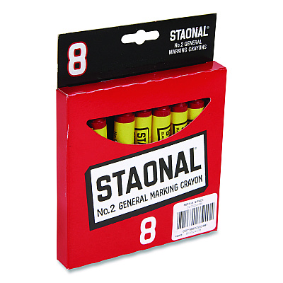Crayola Staonal Marking Crayons, 0.56" x 5", Red, 8/Box (520002038)