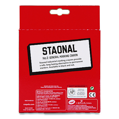 Crayola Staonal Marking Crayons, 0.56" x 5", Red, 8/Box (520002038)