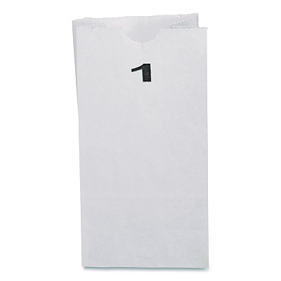 Ross & Wallace Paper Products Grocery Paper Bags, 1# Size, 30# Basis Weight, 3.5" x 2.25" x 6.63", White, 500/Bundle (GWHT1500)