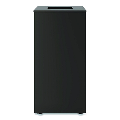 Suncast Commercial Square Metal Decorative Can, Steel, 24 gal, Black (MTCSQ240)