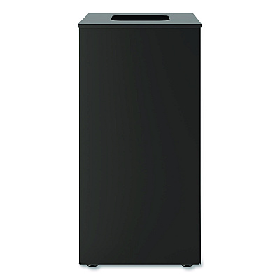 Suncast Commercial Square Metal Decorative Can, Steel, 24 gal, Black (MTCSQ240)