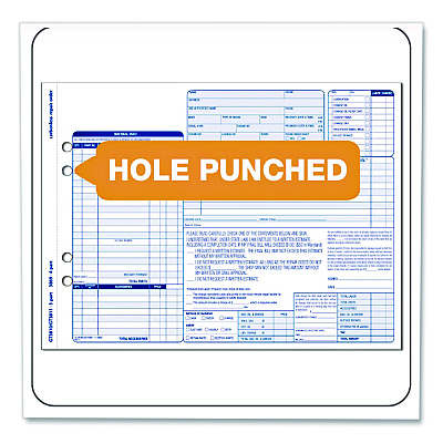 Adams Multipart Auto Repair Work Order Forms, Three-Part Carbonless, 8.5 x 6.94, 50 Forms Total (GT3870)