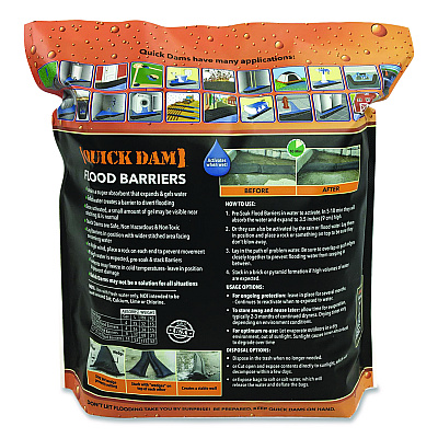 Quick Dam Flood Barriers, 6" x 10 ft x 3.5" (QD6101)