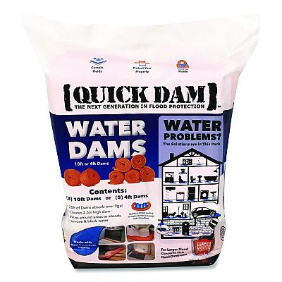 Quick Dam Water Dams, 2.5" x 10 ft x 2.5", 2/Pack (WUB2102)