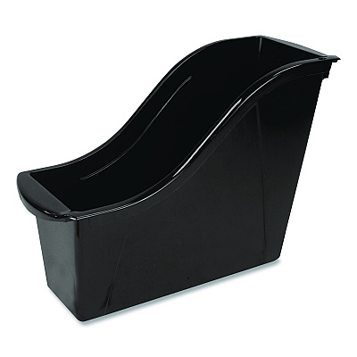 Storex Small Book Bin, 1.5 gal, 4.5" x 11.75" x 8.5", Black, 6/Pack (70123E06C)