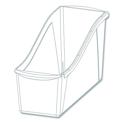 Storex Small Book Bin, 1.5 gal, 4.5" x 11.75" x 8.5", Assorted Bright Colors, 6/Pack (70113U06C)