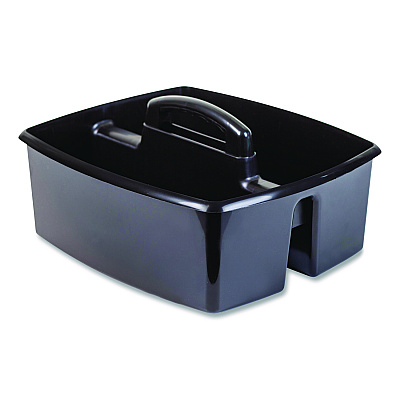 Storex Large Caddy, 13 x 11 x 6.38, Black, 6/Pack (00973E06C)