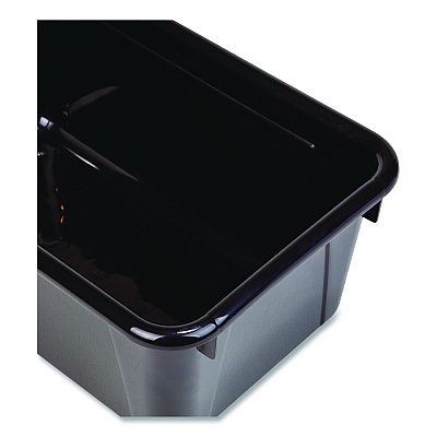 Storex Cubby Bin, Neutral Tones, 1.8 gal, 7.8" x 12.09" x 5.18", Black, 5/Pack (62466E05C)